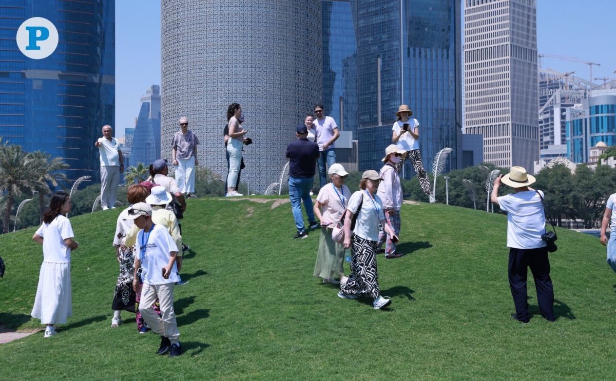 Families enjoy a leisurely day at Doha Corniche on the first day of Eid Al Fitr. Picture: Rajan Vadakkemuriyil / The Peninsula