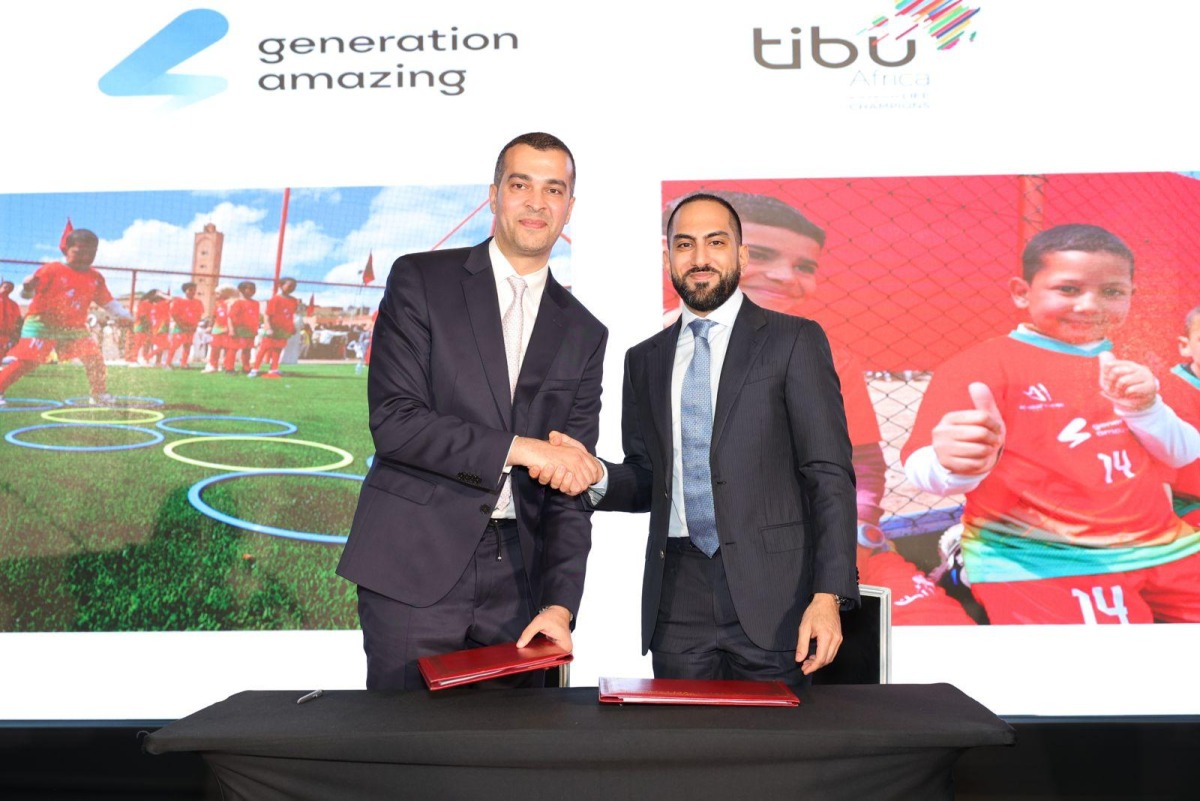 Nasser Al Khori (right), Executive Director of GA and Mohamed Amine Zariat, Founder and President of Tibu Africa during the signing of the memorandum of understanding. 