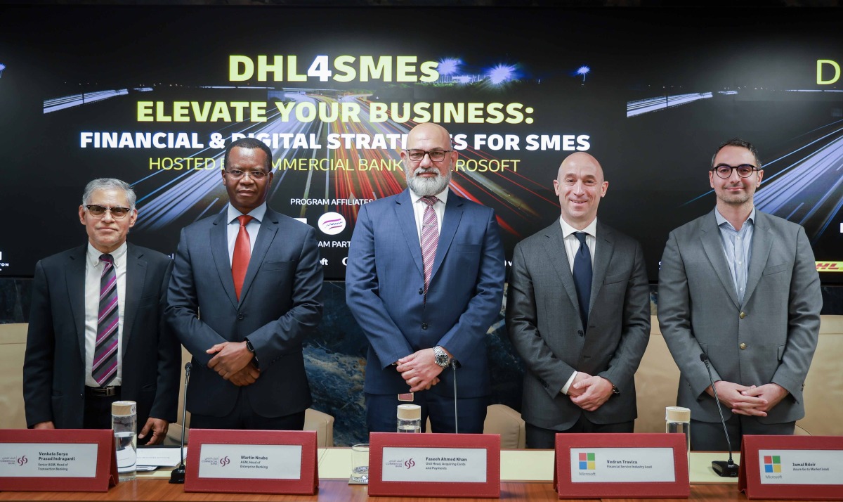 Commercial Bank and Microsoft officials during the workshop.