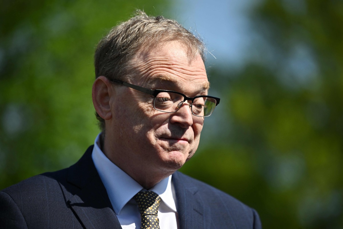 Council of Economic Advisers Chair Kevin Hassett speaks to reporters outside of the West Wing of the White House following a TV interview in Washington, DC, on April 18, 2025. (Photo by MANDEL NGAN / AFP)
