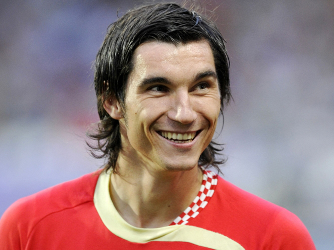 (Files) Croatian national football team player Nikola Pokrivac at the Ferenc Szusza stadium in Budapest on May 31, 2008. (Photo by Attila Kisbenedek / AFP)
