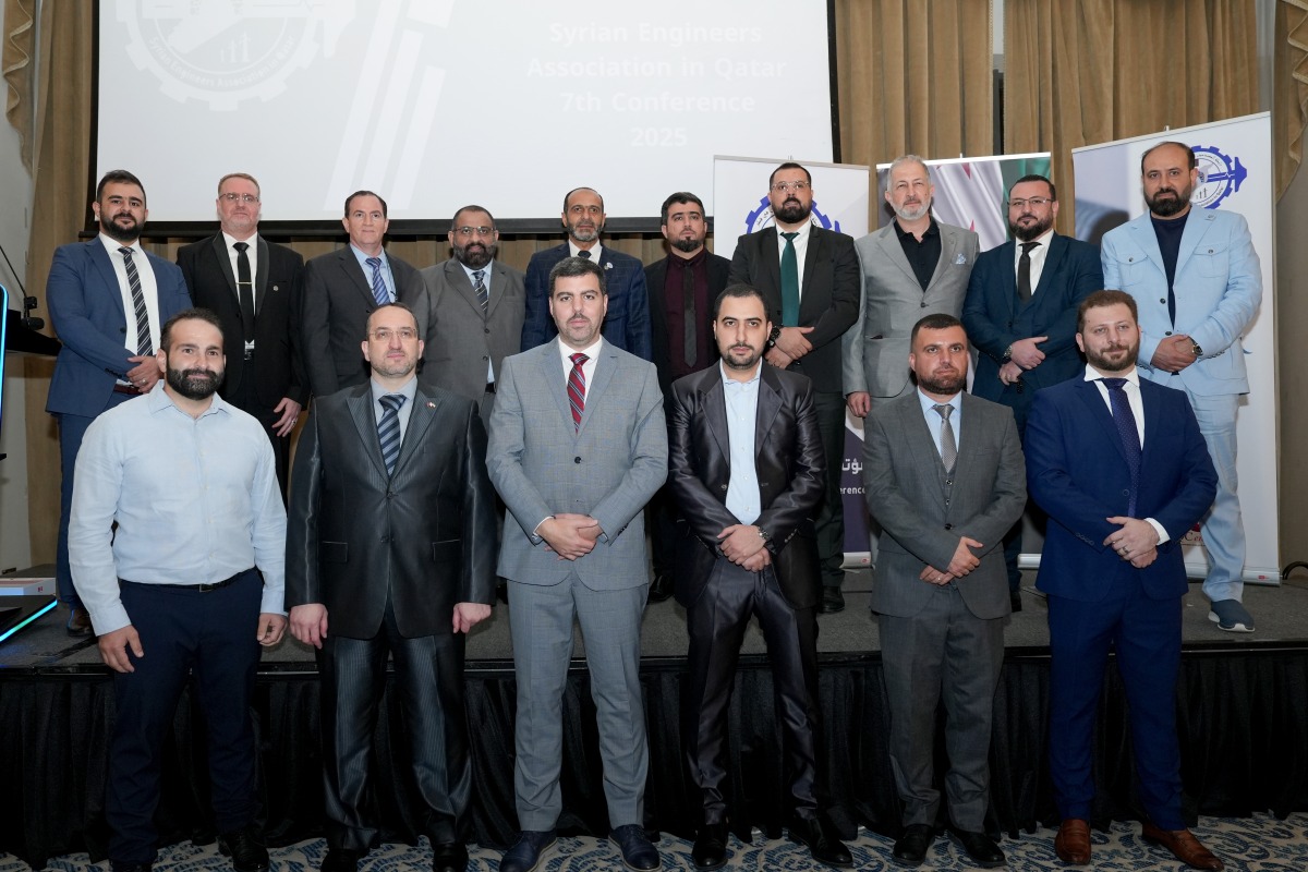 Members of Syrian Engineers Association in Qatar during seventh annual conference in Doha recently.