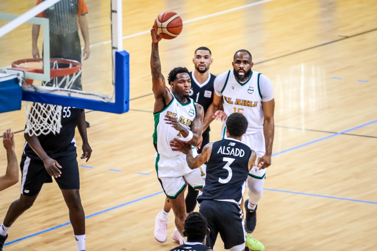 Action during the Group A game between Al Ahli and Al Sadd.