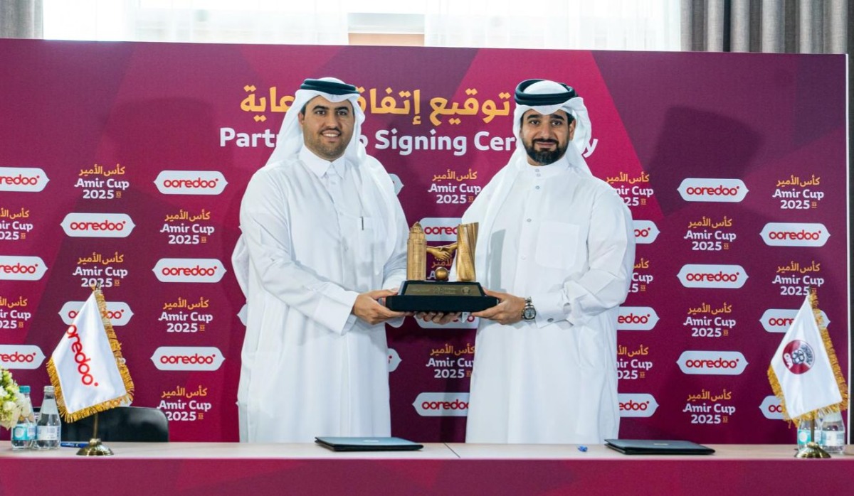 Qatar Football Association Secretary-General Mansoor Mohammed Al Ansari and Ooredoo Chief Business Officer Thani Ali I A Al-Malki signed the agreement.
