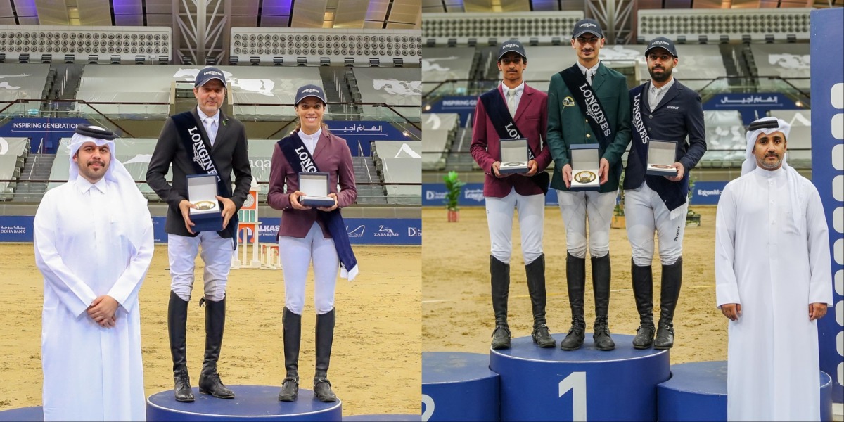 (Left) Event Director Faisal Al Kahla presented trophies to the winners of Open Class. (Right) Event Director Faisal Al Kahla presented trophies to the winners of Open Class.
