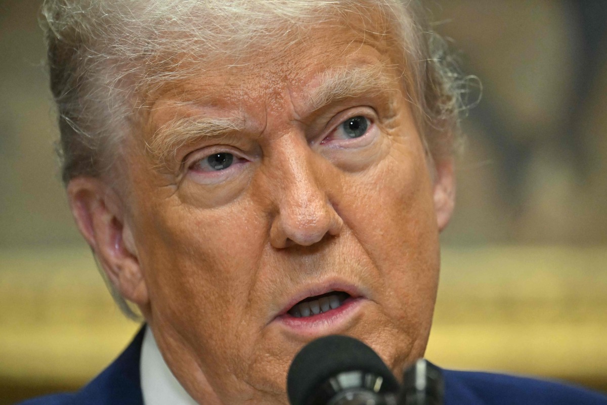 US President Donald Trump speaks during a news conference in the Roosevelt Room of the White House on May 12, 2025, in Washington, DC. (Photo by Jim WATSON / AFP)

