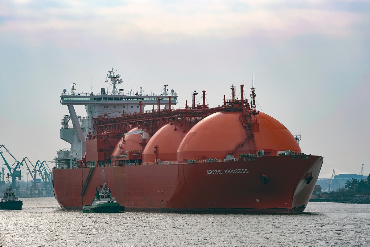 A file photo of LNG tanker Arctic Princess in the Baltic sea in Klaipeda,Lithuania.