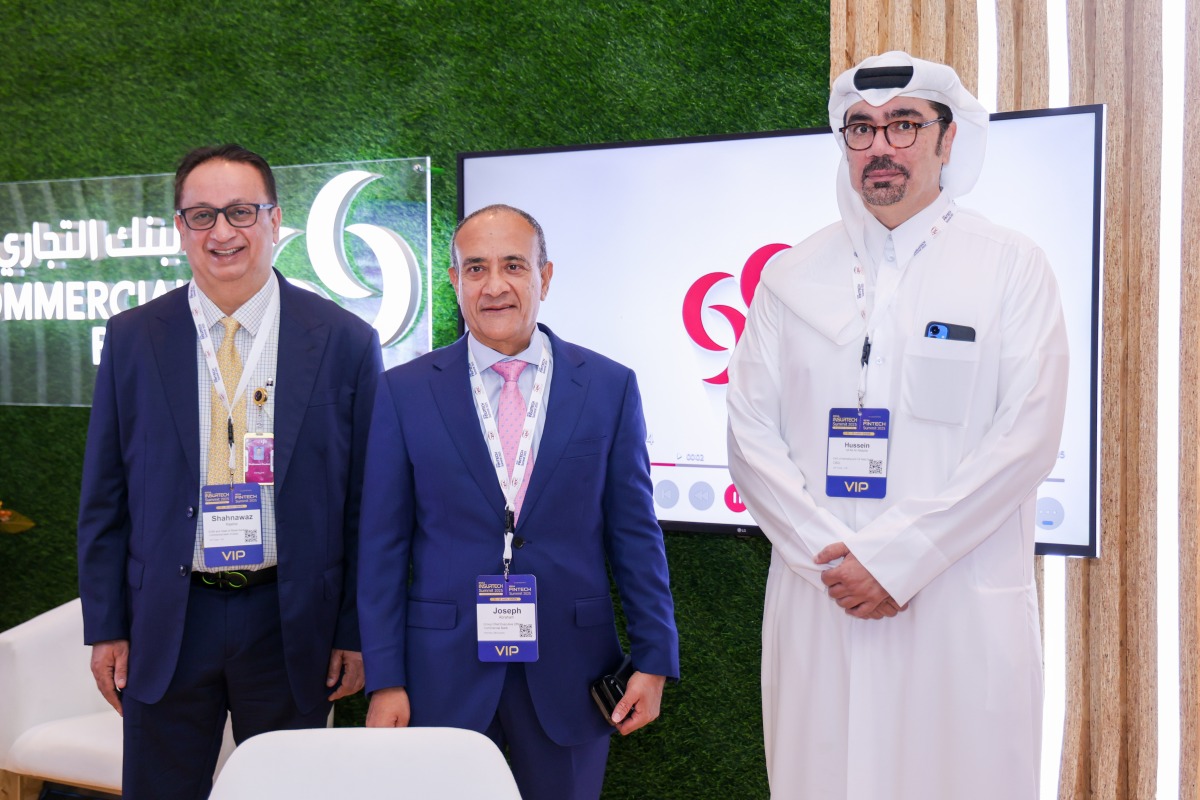 Group Chief Executive Officer of Commercial Bank Joseph Abraham with other officials during the 4th edition of the MENA InsurTech Summit 2025