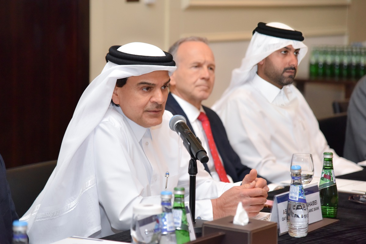 CEO of Qatar International Islamic Bank, Dr. Abdulbasit Ahmed Al-Shaibei with other officials during the forum.