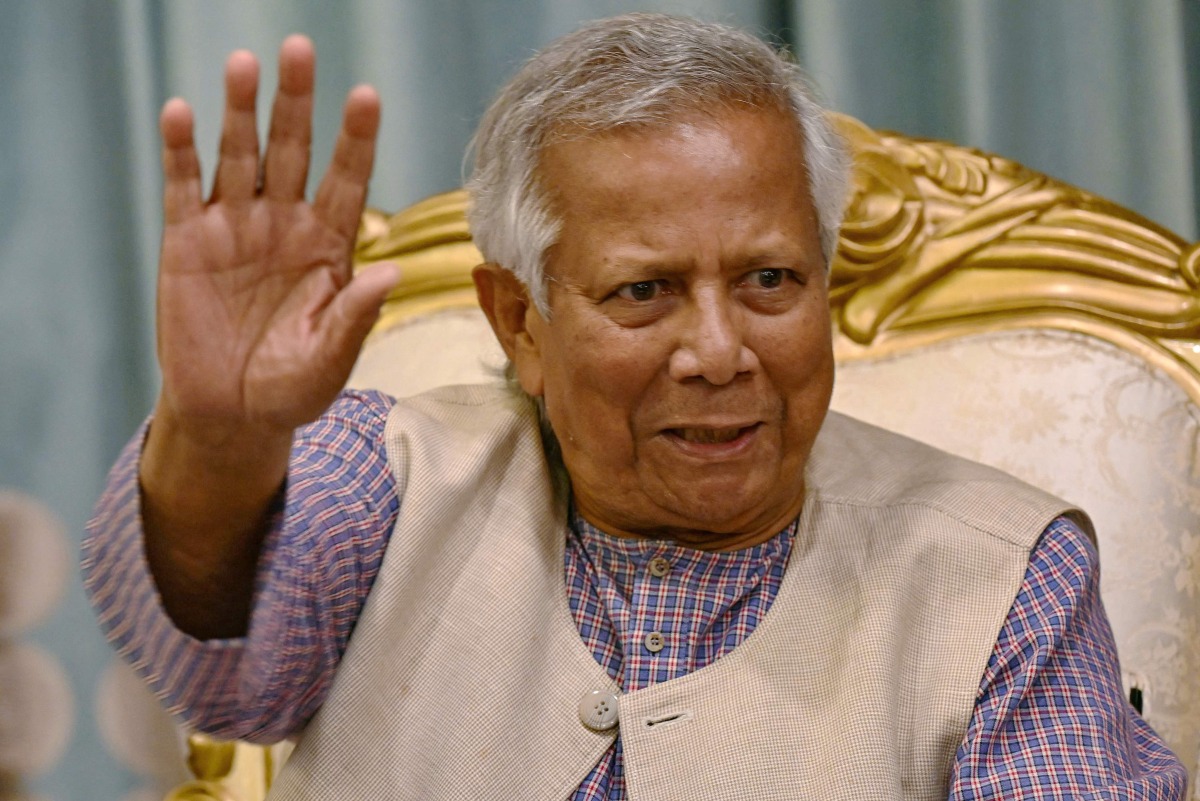 (FILES) Nobel laureate and Chief adviser of Bangladesh's new interim government Muhammad Yunus. (Photo by Indranil MUKHERJEE / AFP)

