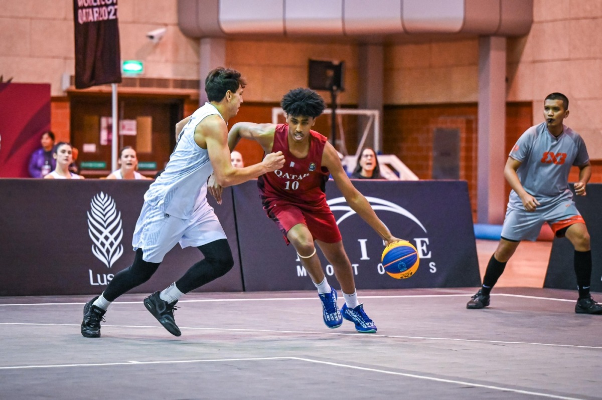 Action during the FIBA U23 3x3 Nations League - Asia-Pacific leg in Doha.