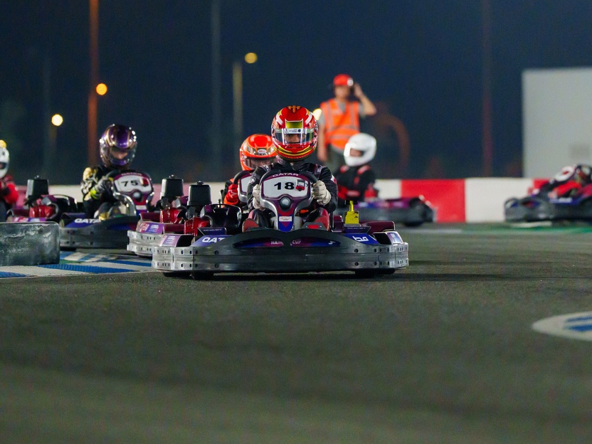 Tameem Hassiba (right) leads the pack during the finale.