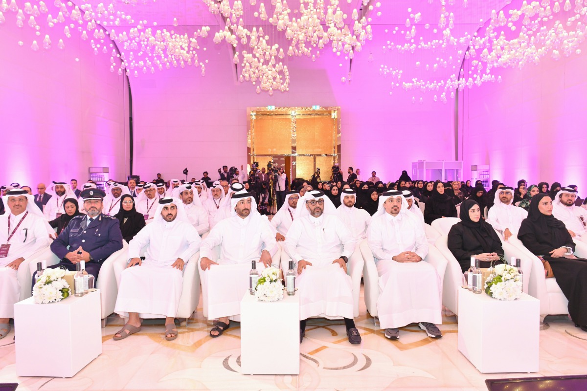 Secretary-General of the National Planning Council, Dr. Abdulaziz bin Nasser bin Mubarak Al Khalifa along with other officials during the launch ceremony.