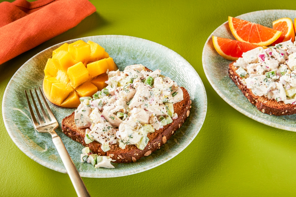 Chicken Salad Tartines. Rey Lopez; food styling by Lisa Cherkasky/Both for The Washington Post
 