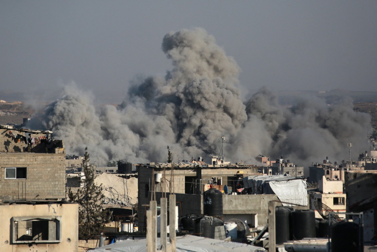 Smoke billows after an Israeli strike on Jabalia in the northern Gaza Strip on June 28, 2025. (Photo by Bashar TALEB / AFP)
