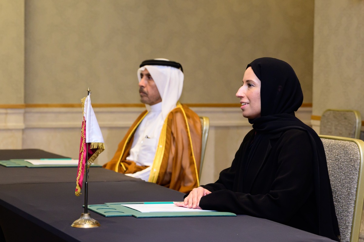  Minister of Social Development and Family H E Buthaina bint Ali Al Jabr Al-Nuaimi during the event.