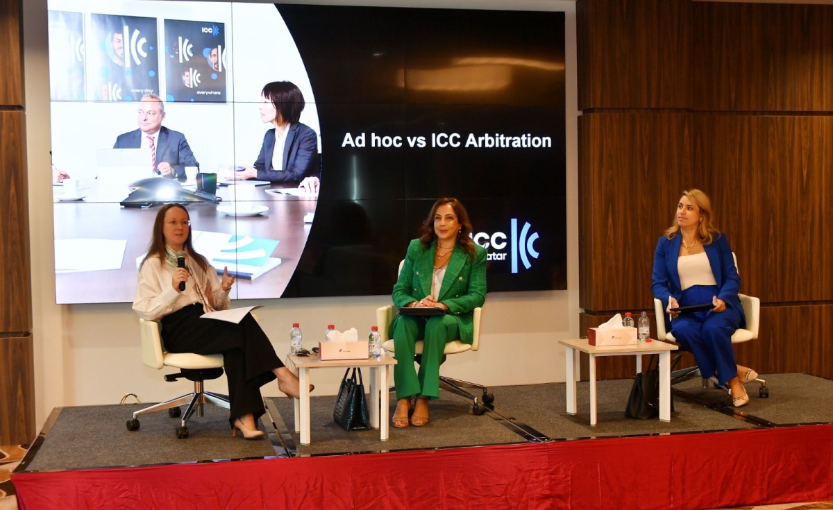 Panelists exchanging ideas during the annulment of arbitral awards seminar.
