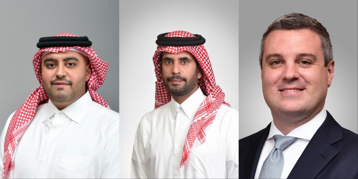 FROM LEFT: Sheikh Mohammed bin Hamad bin Jassim bin Jaber Al-Thani, Sheikh Abdulla bin Fahad bin Jassim bin Jaber Al-Thani and Matthew Kearns