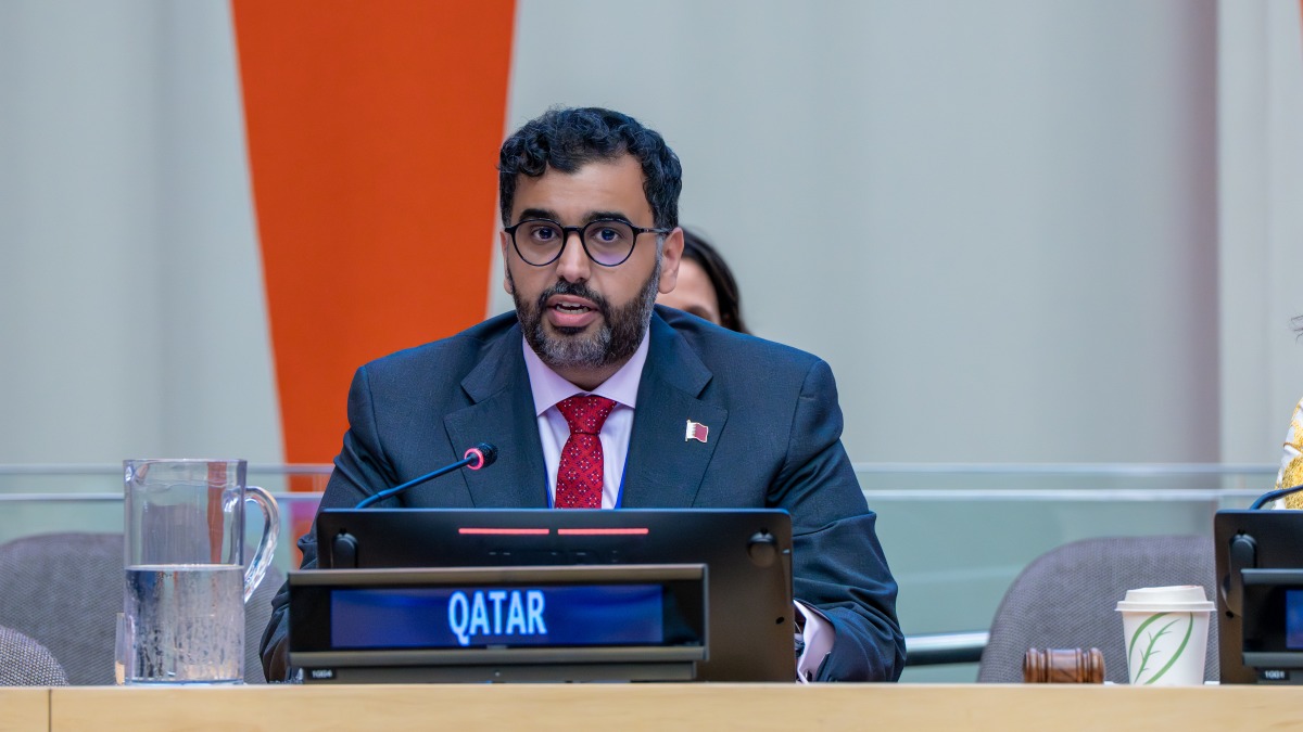 Secretary-General of National Planning Council H E Dr. Abdulaziz bin Nasser bin Mubarak Al Khalifa addressing the event.