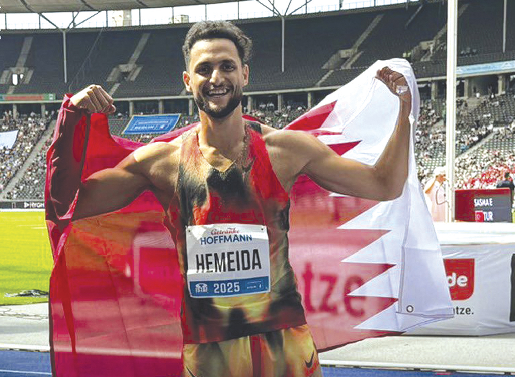 Bassem Hemeida celebrates after qualifying for the World Championships.