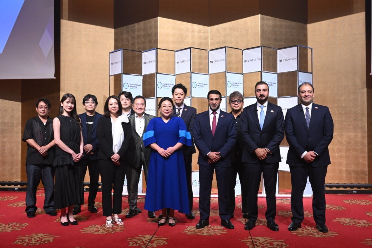CEO of Media City Qatar, Eng. Jassim Mohamed Al Khori with other Qatari and Japanese officials during the roadshow in Japan.