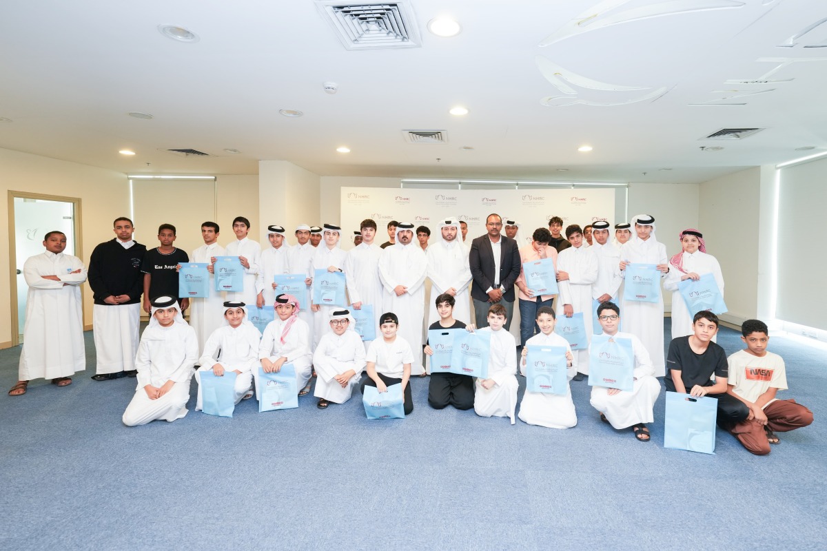 Officials and participants at the closing ceremony.