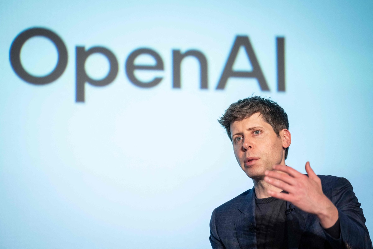 OpenAI CEO Sam Altman attends a talk session with SoftBank group Chairman and CEO Masayoshi Son in Tokyo on February 3, 2025. Photo by Yuichi YAMAZAKI / AFP

