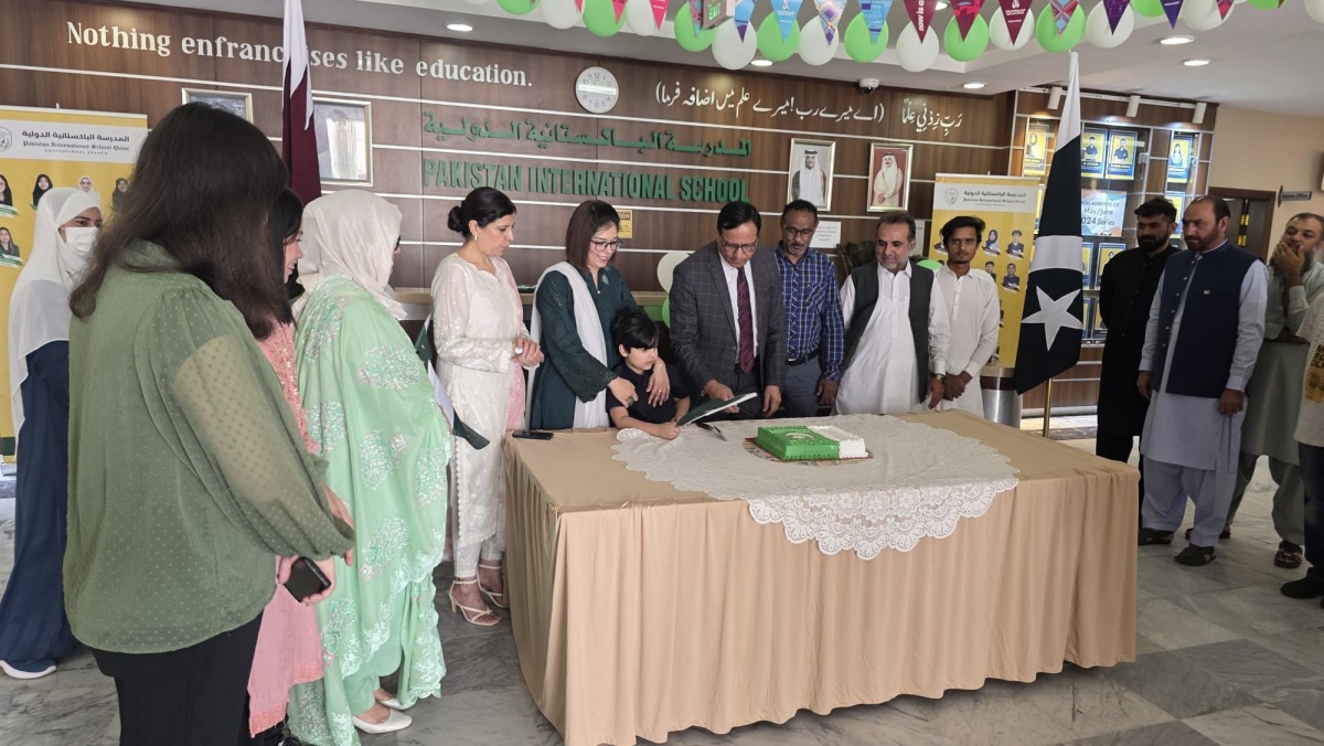Pakistan International School Qatar officials and other participants during the celebrations.
