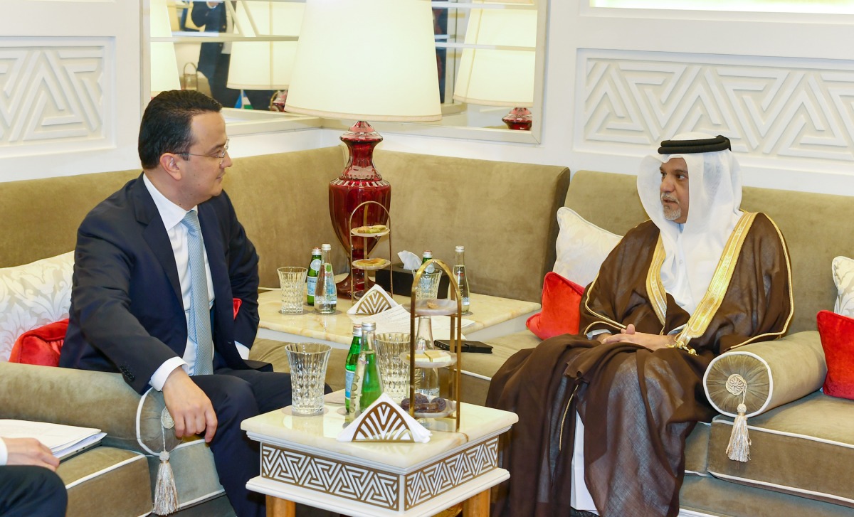 QC Board Member Mohamed bin Ahmed Al Obaidli with the Minister of Investment, Trade, and Industry of the Republic of Uzbekistan, HE Laziz Kudratov.