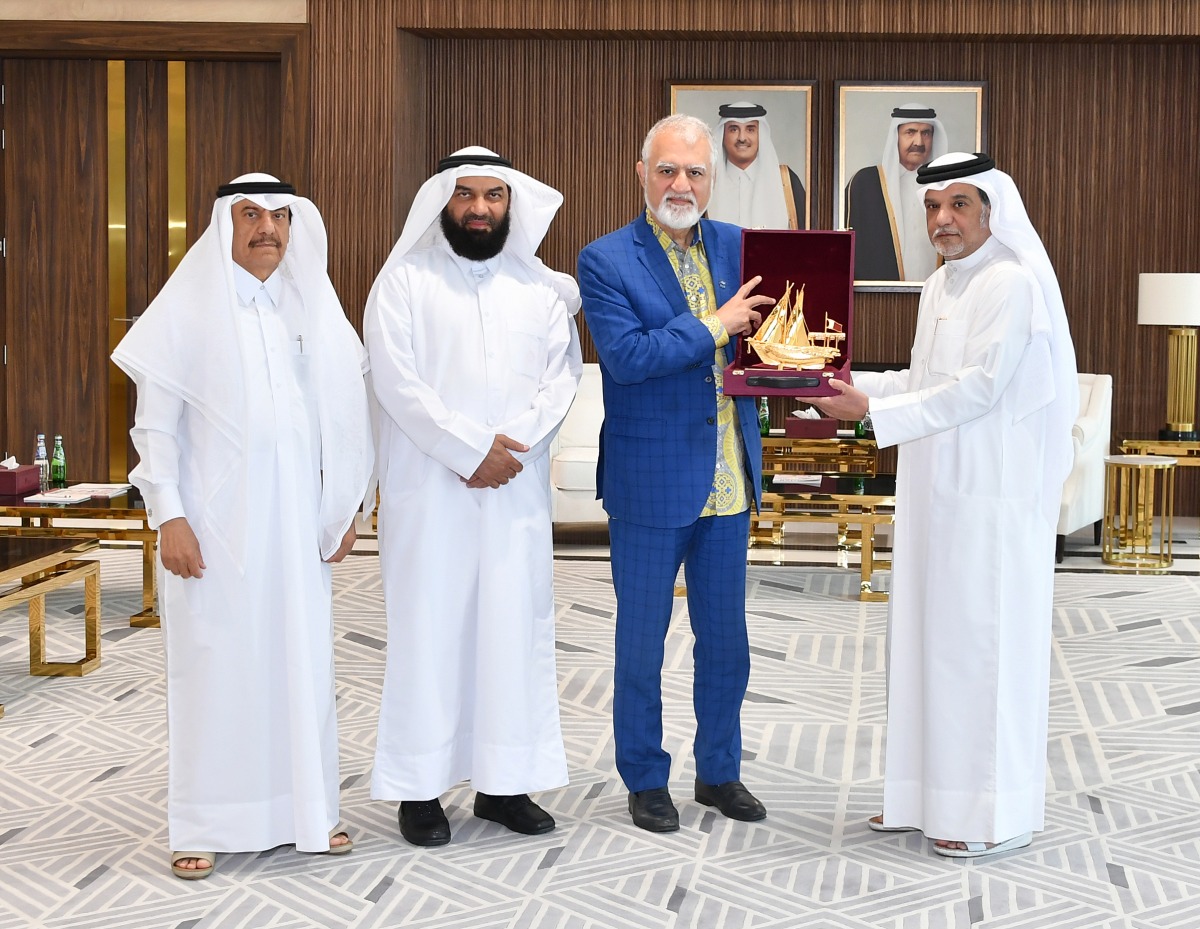 QC officials with the Presidential Envoy of the Republic of Botswana, H E Dr. Farzam Kamalabadi during the meeting.