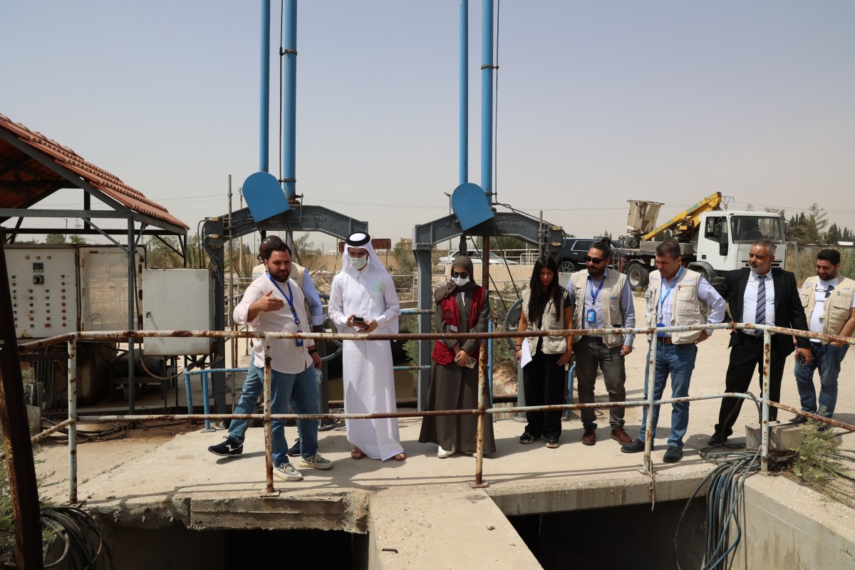 QFFD and Syrian officials during the field visit in Syria.