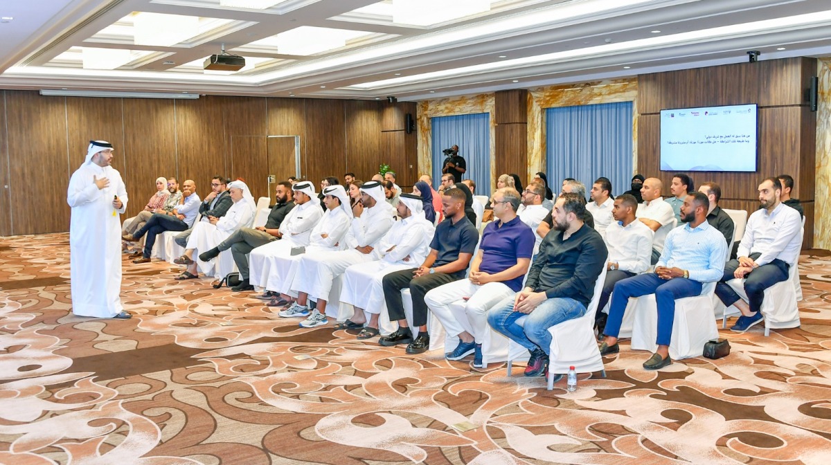 Participants attending a workshop on international partnerships organised by Qatar Chamber.