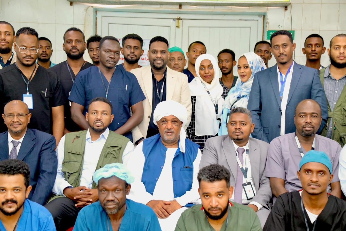 Members of the Sudanese Doctors Association in a group photograph.