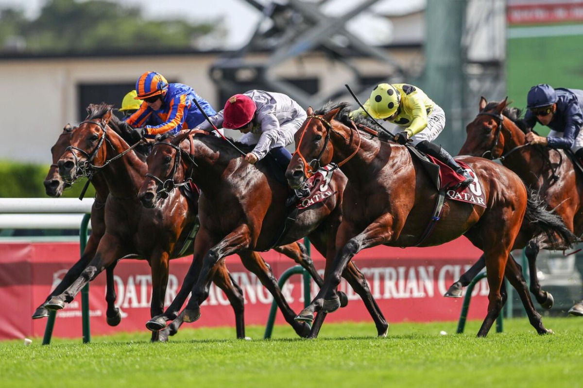 Mickael Barzalona guided Al Shaqab Racing-owned Sahlan to victory.