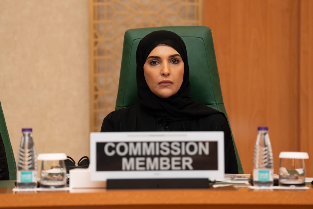 NHRC Chairperson H E Maryam bint Abdullah Al Attiyah attending the IPHRC session in Jeddah, Saudi Arabia. 