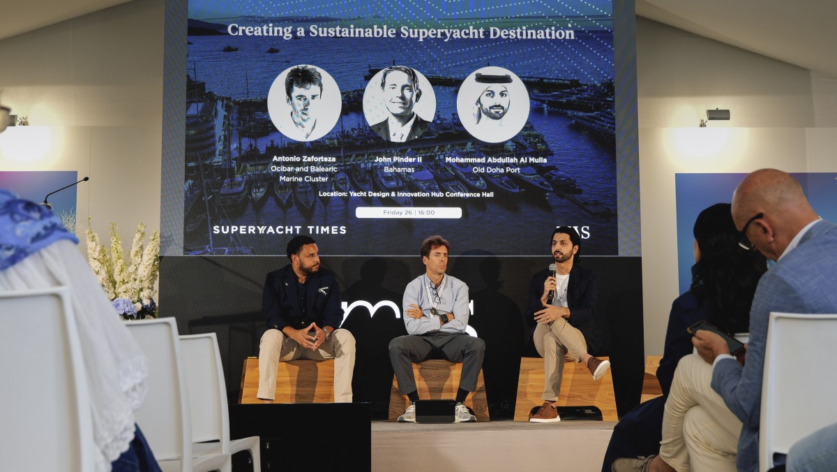 Old Doha Port CEO, Engineer Mohammed Abdulla Al Mulla speaking at the closing roundtable of the Monaco Yacht Show Summit.  