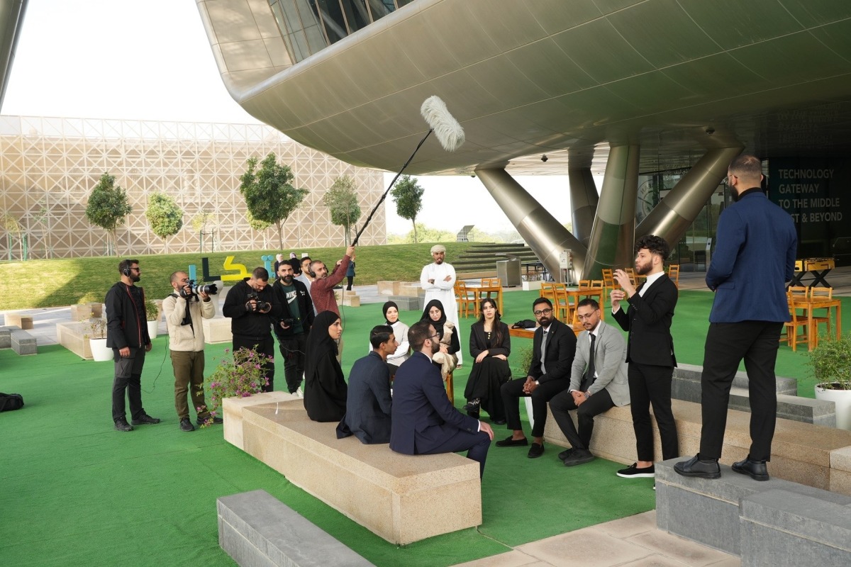 Contestants, crew, and alumni gather at Qatar Science & Technology Park during Stars of Science Season 17.