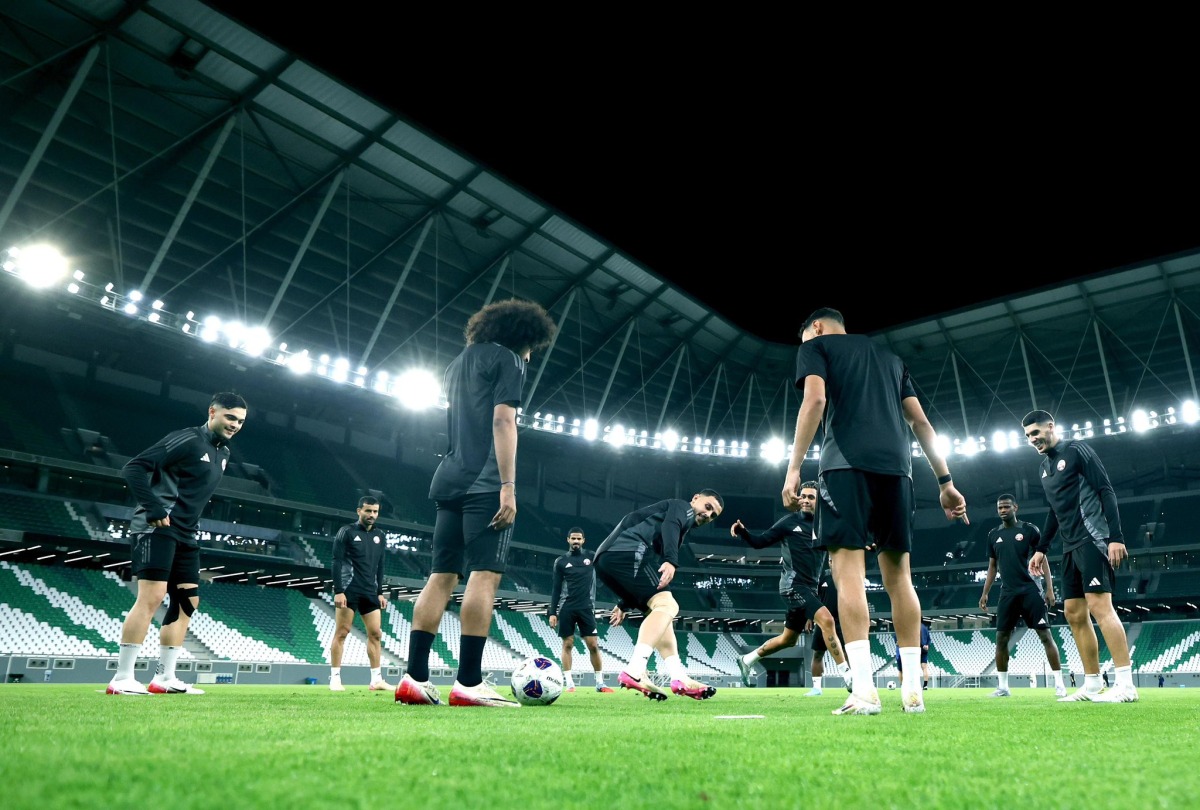 Qatar players in action during a training session in this file photo.
