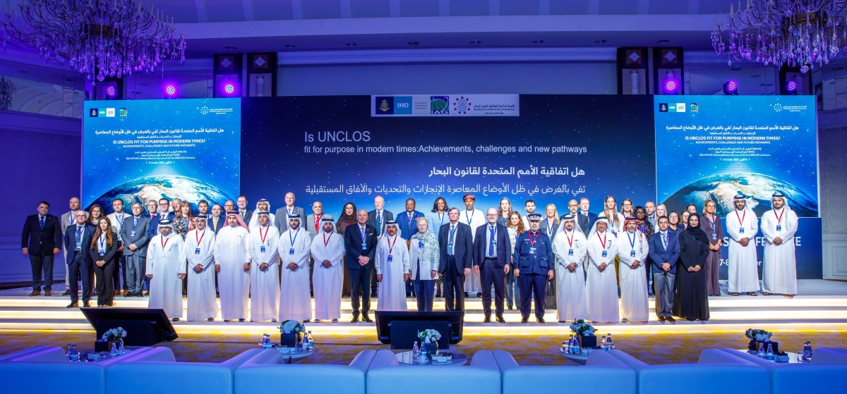 MoFA Secretary-General and Chairman of the Standing Committee on the Convention on the Law of the Sea, H E Dr. Ahmed bin Hassan Al Hammadi and other delegates at the opening session yesterday. 