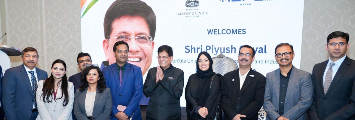 India's Union Minister of Commerce and Industry, H E Piyush Goyal, with other officials during the event.