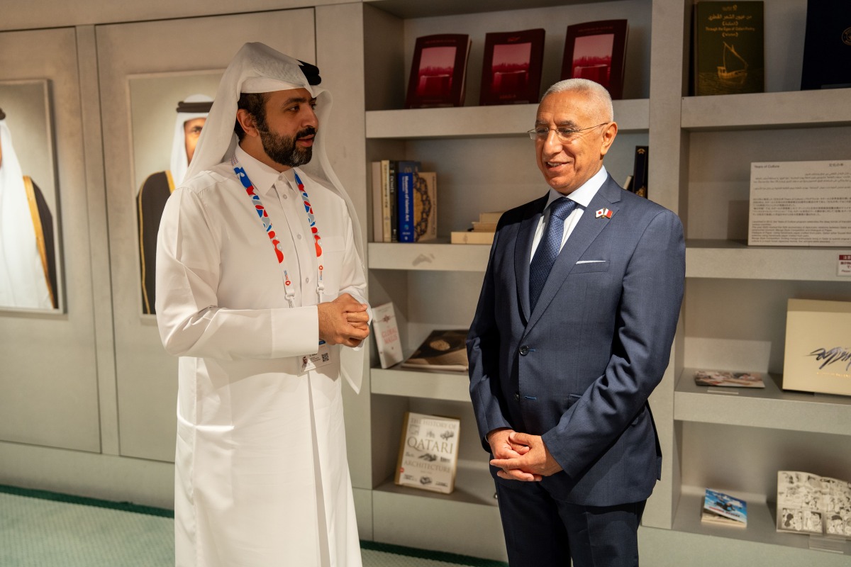 UDST President Dr. Salem Al-Naemi (right) during his participation at Expo 2025 Osaka in Japan.