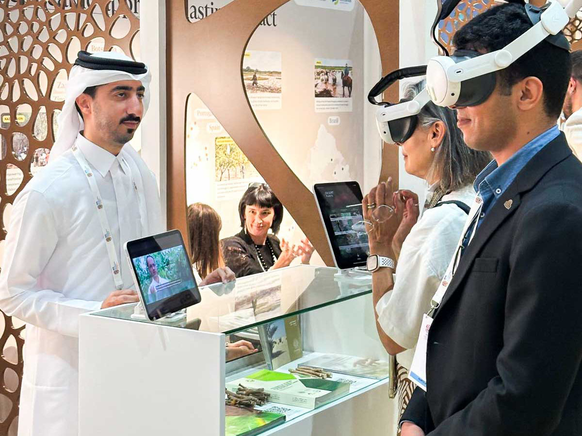 A view of Qur’anic Botanic Garden booth at IUCN World Conservation Congress 2025 in Abu Dhabi.