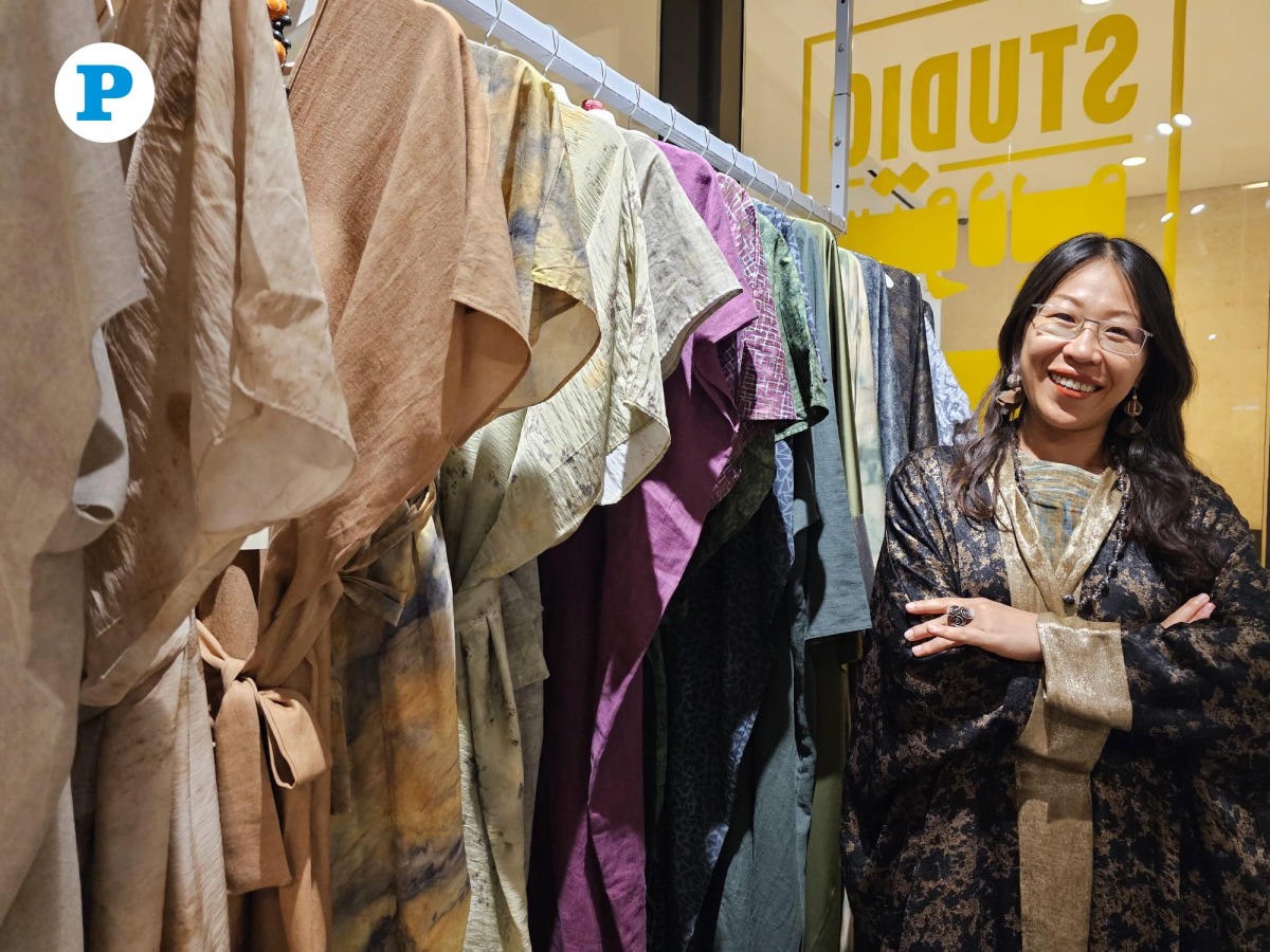 Doha-based Chinese designer Michelle Wu at Studio 7, M7. (Pic: Marivie Alabanza / The Peninsula)