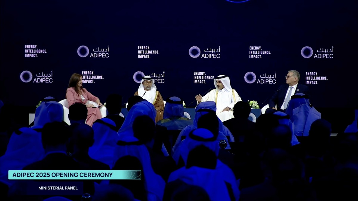 Minister of State for Energy Affairs, H E Saad Sherida Al-Kaabi during the panel session.