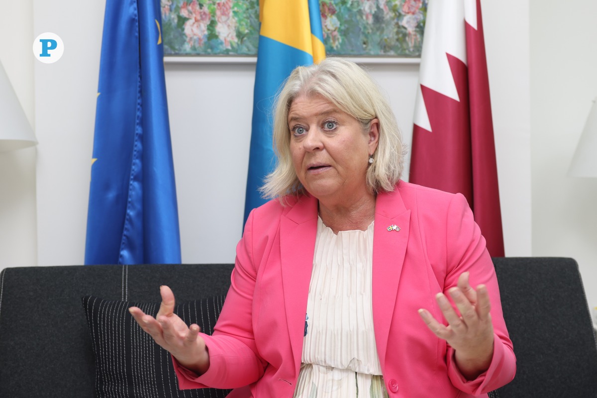 Sweden’s Minister for Social Services H E Camilla Waltersson Grönvall. Pictures: Amr Diab / The Peninsula 