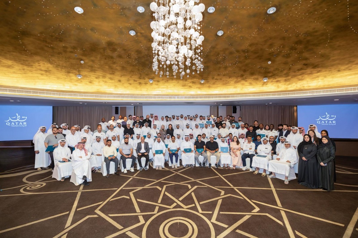 Officials and participants during the ceremony. 