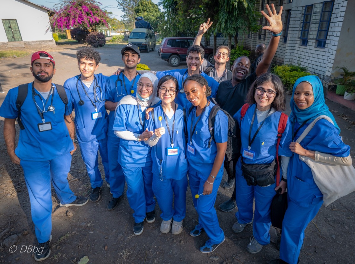WCM-Q students during medical service-learning trip in Tanzania. 