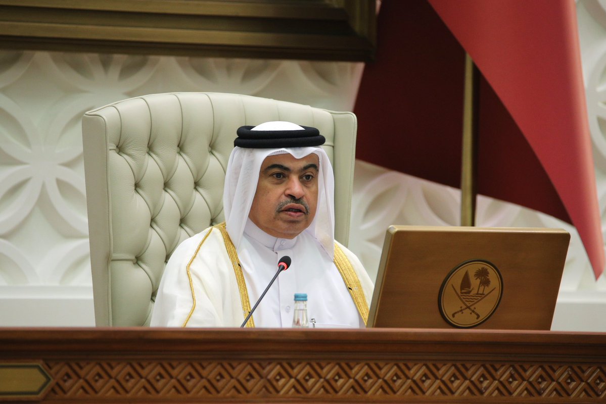 Minister of Finance HE Ali bin Ahmed Al Kuwari briefing the Shura Council 