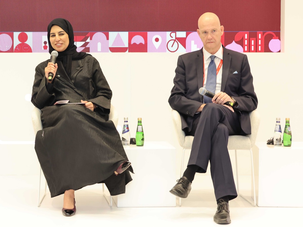 Assistant Undersecretary for Digital Industry Affairs at the Ministry of Communications and Information Technology, H E Reem Al Mansoori and CEO of Fira Barcelona International, Ricard Zapatero during the session.