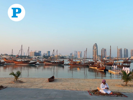 Dhow cruises at Katara’s southern beach as the Traditional Dhow Festival kicked off on November 27, 2025. ( All Photos by Mahmoud Elmazaty / The Peninsula.)